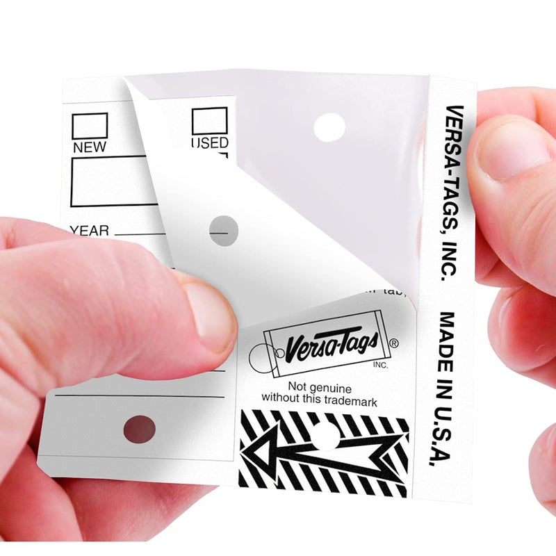 Versa-Tags 250 Per Box, Self-Protecting Paper Key Tags with Chrome-Plated Split Rings Perfect for Car Truck Or RV Dealers White - Image 4